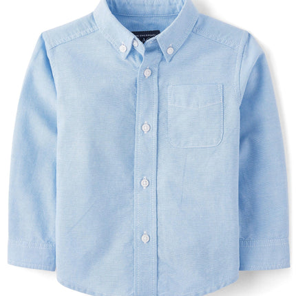 The Children's Place Baby Boys Long Sleeve Oxford 