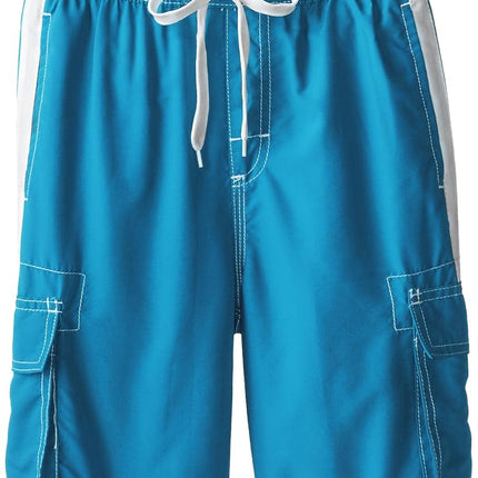 Kanu Surf Big Boys' Barracuda Swim Trunk, Aqua, Medium (10/12)