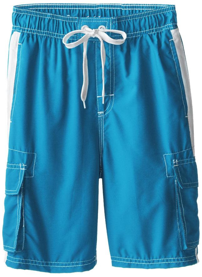 Kanu Surf Big Boys' Barracuda Swim Trunk, Aqua, Sm