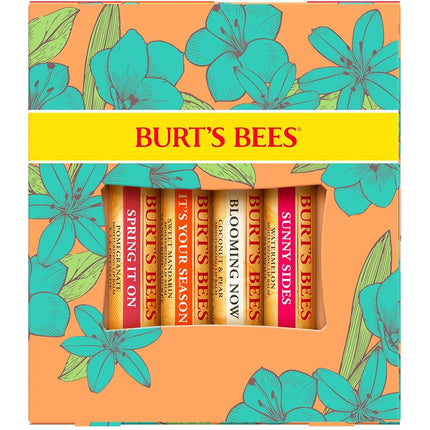Burt's Bees Lip Balm Gift Set, Pomegranate, Coconut & Pear, Watermelon, Sweet Mandarin, Just Picked, 4x4.25g