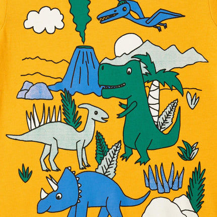 The Children's Place Baby Boys' and Toddler Dino Long Sleeve Graphic T-Shirts,multipacks, Dino Truck/Dino Scene 2-Pack, 3T