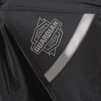 Dowco Guardian By - WeatherAll Plus Indoor/Outdoor Motorcycle Cover - Reflective - Waterproof - UV Protection - Heat Safe - Moisture Guard Vent - Black - Large [ 50003-02 ]
