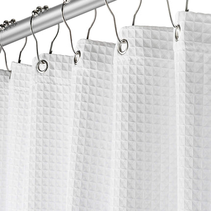 Creative Scents Fabric White Shower Curtain for Ba
