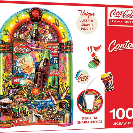 MasterPieces Coca Cola - Countours - Coke Jukebox 1000 Piece Shaped Puzzle