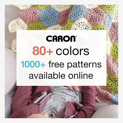 Caron Simply Soft Lavender Blue Yarn - 3 Pack of 170g/6oz - Acrylic - 4 Medium (Worsted) - 315 Yards - Knitting/Crochet