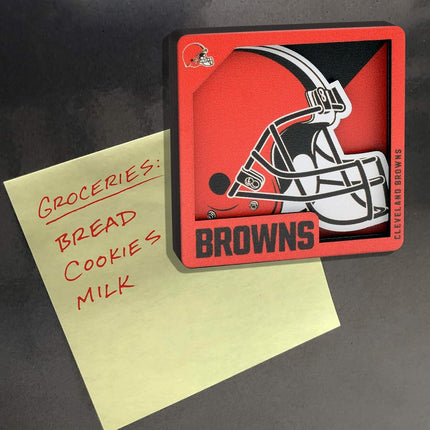 YouTheFan NFL Cleveland Browns 3D Logo Series Magnets