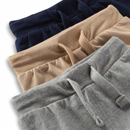 Burt's Bees Baby Knit Pants, Sweatpants, 100% Organic Cotton Infant Bottoms Trouser, Midnight Joggers 3 Pack, 0-3 Months (Pack of 3)