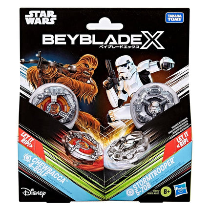 Hasbro Beyblade X and Star Wars Collab, Chewbacca 4-80LF vs. Stormtrooper 5-70B