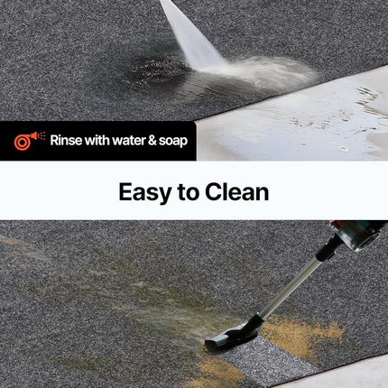 VEVOR Waterproof Garage Floor Mat for Under Car, Non-Slip 2 x 2.6 M Compact Size Heavy Duty Containment Mat, Protects Garage Floor from Water, Mud and Oil, for Garages,Greenhouses,Entrance