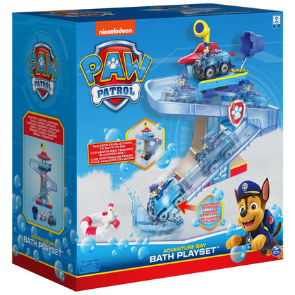 Patrulla Canina, Juego de Baño de Bahía Aventura con Vehículo de Chase que se Ilumina, Juguete de Baño para Niños de 3 Años en Adelante
