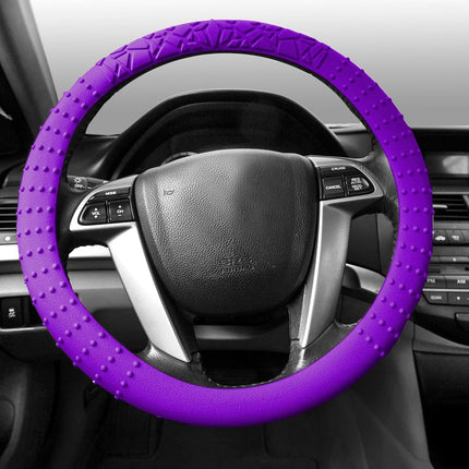 FH Group FH3002PURPLE Universal Fit Silicone with Nibs and Pattern Massaging Grip Purple Steering Wheel Cover fits most Cars, SUVs, Trucks, and Vans
