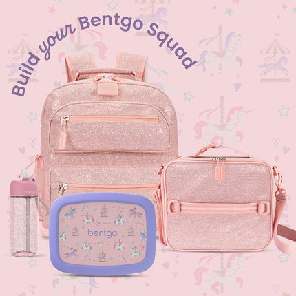 Bentgo® Kids Prints Leak-Proof, 5-Compartment Bento-Style Kids Lunch Box - Ideal Portion Sizes for Ages 3 to 7 - BPA-Free, Dishwasher Safe, Food-Safe Materials (Carousel Unicorns)