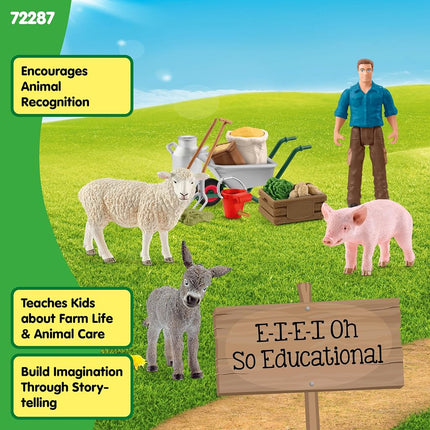 Schleich Farm World - 19Pc Animal Feeding Farm World Bundle | 72287