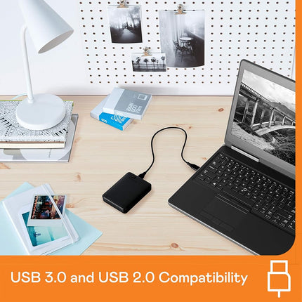Disco duro externo portátil WD Elements de 1 TB, interfaz USB 3.0, almacenamiento externo portátil, Plug-and-Play, USB 3.2 Gen 1 de supervelocidad, formateado para PC y Mac, negro