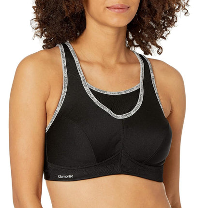 Glamorise No-Bounce Camisole Sports Wirefree Bra 1066 (Women's & Women's Plus) Black