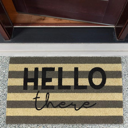 DII Natural Coir Doormat, Decorative Hello Mat, 17x29, Hello There
