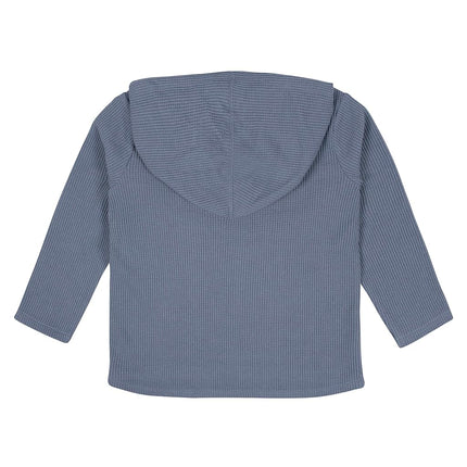 Gerber baby-boys Toddler 2-piece Waffle Hooded Top & Jogger Set, Blue, 12 Months