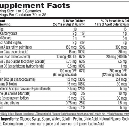 OLLY Kids Multivitamin Gummy Worms, Overall Health and Immune Support, Vitamins and Minerals A, C, D, E, Bs and Zinc, Chewable Supplement, Sour Fruit Punch, 45 Day Supply (70 Count)