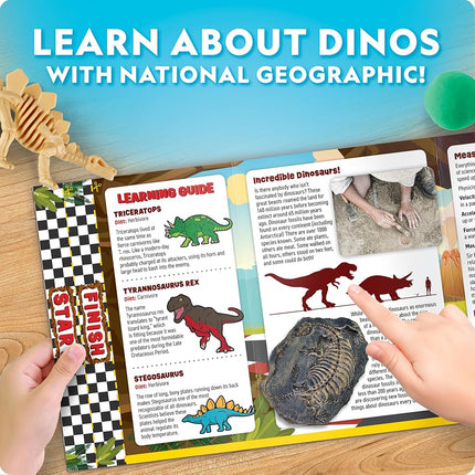 National Geographic Giant Dinosaur Egg Activity Kit – 15+ Dino Crafts, Painting Cars, Clay Models, Dig Brick, Stickers & Learning Guide, Easter Basket Stuffers, Dinosaur Science Toy for Boys & Girls