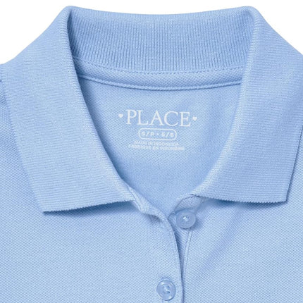 The Children's Place Girls' Uniform Pique Polo, Daybreak, X-Small