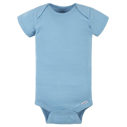 Gerber baby-boys 5-pack Solid Onesies Bodysuits, Blue, 0-3 Months