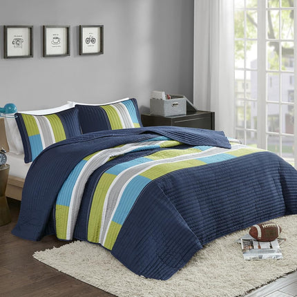 Comfort Spaces 3 Piece Quilt Coverlet Bedspread Al