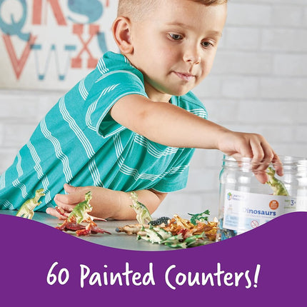 Learning Resources Dinosaur Counters, Set of 60, Multicoloured, LER0811