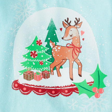 The Children's Place Baby Girls' and Toddler All Holidays Long Sleeve Graphic T-Shirts, Multipack, Holiday Snowglobe/Gingerbread House, 4T