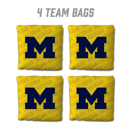 YouTheFan NCAA Michigan Wolverines Cornhole Bags - 4PK - Yellow