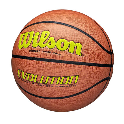 Wilson Evolution Basketball, Orange/Yellow, Size 7