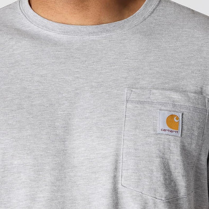 Carhartt Force Relaxed Fit Midweight Short-Sleeve Pocket T-Shirt Force - Men's Relaxed Fit Pocket T-Shirt, Grey, X-Large Tall