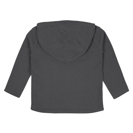 Gerber baby-boys Toddler 2-piece Waffle Hooded Top & Jogger Set, Grey, 24 Months