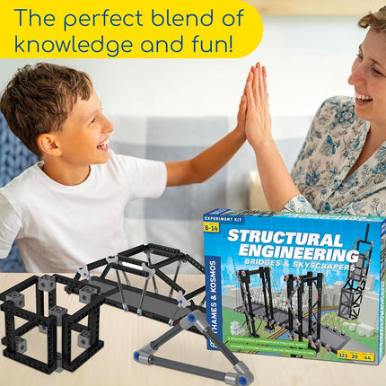 Thames & Kosmos | 625414 | Structural Engineering | Bridges & Skyscrapers |Science & Engineering Kit | Build 20 Models | Learn about Force, Load, Compression, Tension | Ages 8+