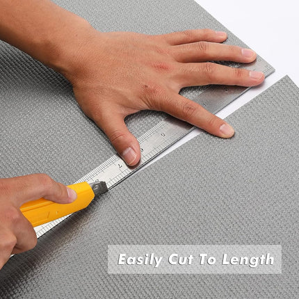 CASOMAN Professional Tool Box and Drawer Liner, Grey, Easy Cut Non-Slip Foam Rubber Toolbox Drawer Liner Mat - Adjustable Thick Cabinet Liners, 18inch (Wide) X 24feet (Long)
