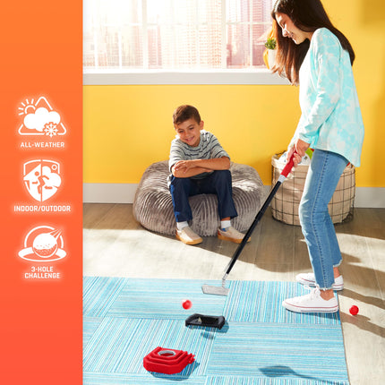 Nerf Trick Shot Golf Set - Indoor & Outdoor Putting Set - Includes Putter, Balls, Ramp & Cups - All-in-One Golf Set for Kids