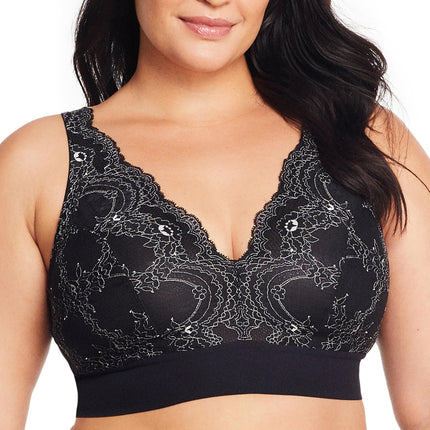 Glamorise Bramour Lexington Lace Plunge Bralette W