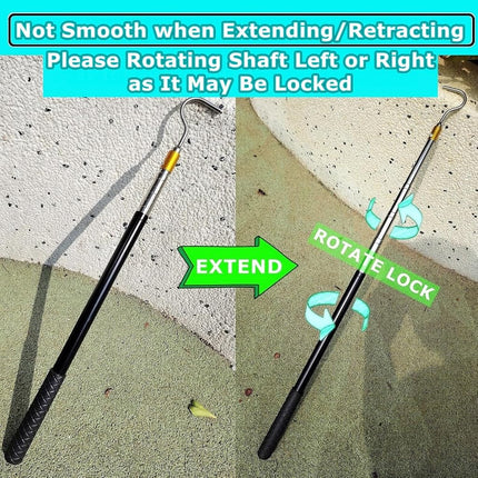 Bytcew 61" Snake Hook Reptile Catcher Stick Pole, Snake Handling Tool kit for Rattlesnakes Python Copperhead Removal Catching