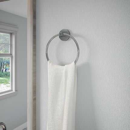 Design House 558304 Graz Modern Towel Ring for Bathroom Polished Chrome