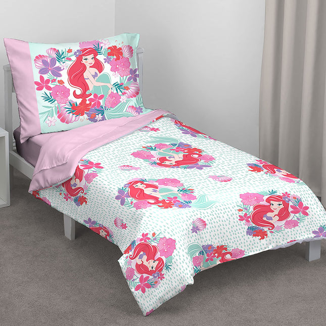 Disney Ariel Sea Garden 4 Piece Toddler Bed Set - 