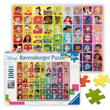 Ravensburger Disney Pixar Disney & Pixar Colour Palette Jigsaw Puzzles for Kids Age 6 Years Up - 100 Pieces XXL - Gifts for Children