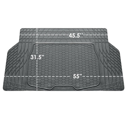 FH GROUP Climaproof™ for All Weather Protection Universal Fit Cargo Mats Fits Most Cars, SUVs, and Trucks (Semi Custom Trimmable Vinyl,55 x 32 Inches) Gray