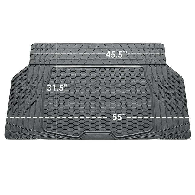 FH GROUP Climaproof™ for All Weather Protection Universal Fit Cargo Mats Fits Most Cars, SUVs, and Trucks (Semi Custom Trimmable Vinyl,55 x 32 Inches) Gray