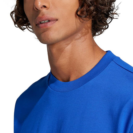 Adidas Mens Essentials Small Logo Single Jersey T-Shirt, Team Royal Blue/Black, XX-S