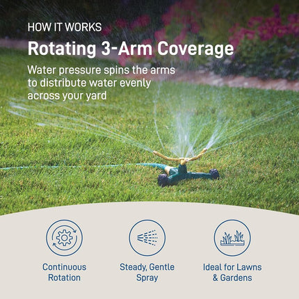 Orbit 58257N Metal 3-Arm Sprinkler