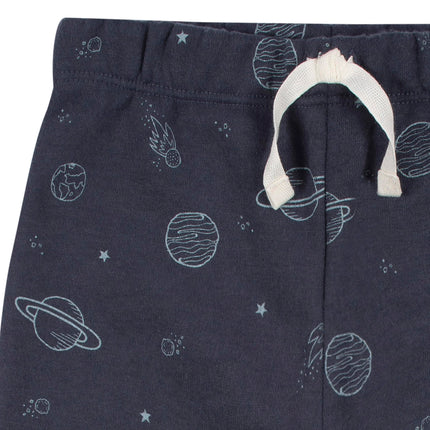 Gerber Baby Boys Toddler 2-piece Fleece Sweatshirt and Jogger Set, Navy Space, 2T