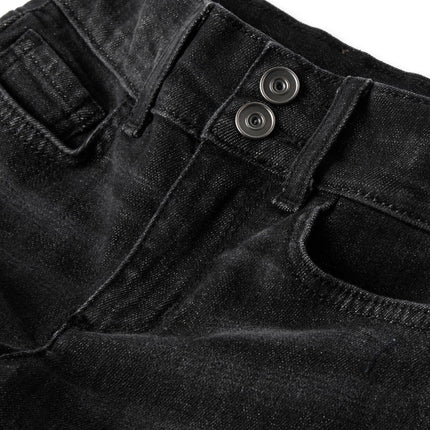 The Children's Place Girls' Wide Leg Denim Jeans, Black Wash, 4