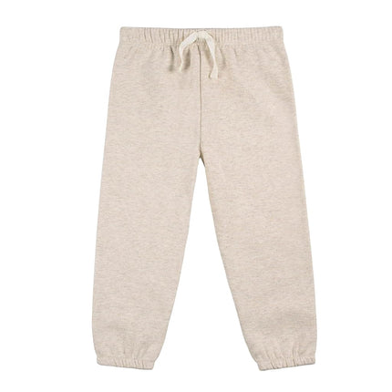 Gerber Baby Girls' Toddler 2-piece Fleece Sweatshirt and Jogger Set, Oatmeal Heather, 4T