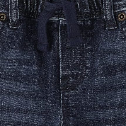 Gymboree Boys' and Toddler Pull on Denim Jeans, Dark Blue Indigo, 12