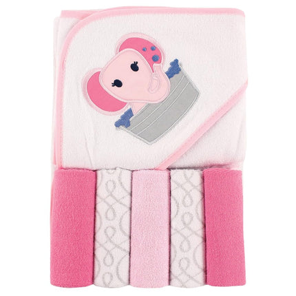 Luvable Friends Unisex Baby Hooded Towel with Five