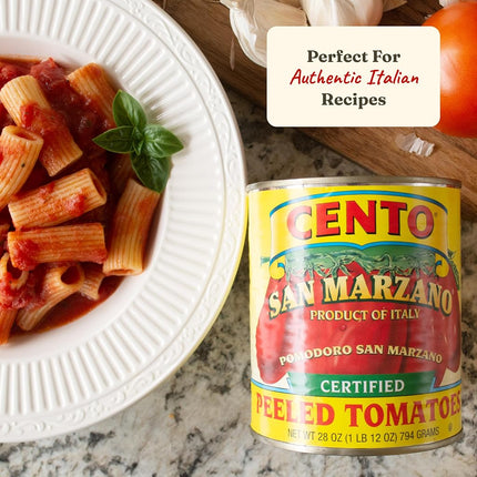 Cento Certified San Marzano Whole Peeled Plum Tomatoes, 28 Ounce , Pack of 6